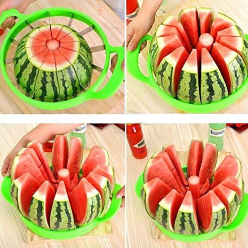 Watermelon Cutter Cantaloupe Melon Slicer Stainless Steel Kitchen Fruit Divider