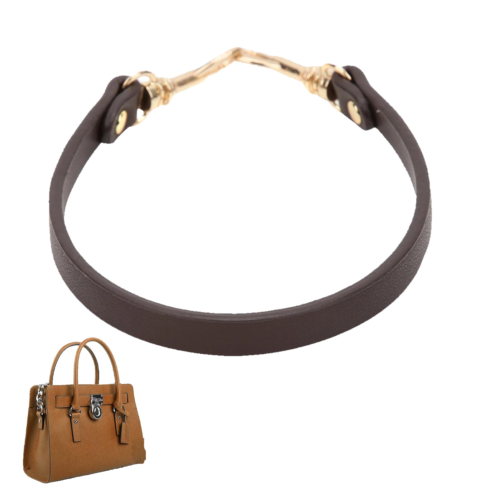 Shoulder Bag Strap Leather Purse Strap,12.2inch Handbag strap with Gold Buckles,PU Leather Purse Straps Replacement Short Handbag Belt for Underarm Bag Shoulder Bag Handbag Tote Satchel