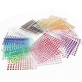 Kombrex 30 Colors Rhinestone Self Adhesive Stickers 6750pcs, 5 SIZES,DIY Gem Stickers Ideal for Face, Body,Nails,Makeup,Festival,Carnival,Crafts & Embellishments,Jewel Gems Sticker