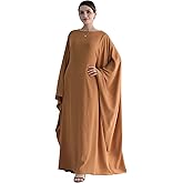 Women Muslim Abaya Dress 1Piece Bat Sleeve Islamic Maxi Robe Fashion Jilbab for Women Eid Kaftan Muslim Robe