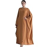 Women Muslim Abaya Dress 1Piece Bat Sleeve Islamic