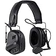 ATAIRSOFT Tactical Headset Wargame Hunting Headphone Without Noise Cancellation Function (Black)