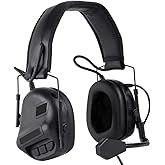 ATAIRSOFT Tactical Headset Wargame Hunting Headphone Without Noise Cancellation Function (Black)