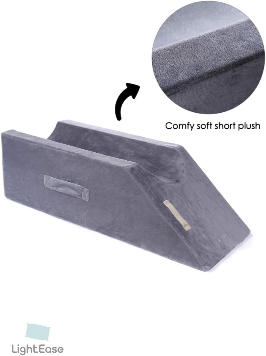 LightEase Memory Foam Leg Support and Elevation Pillow w/Dual Handles for Surgery, Injury, or Rest: Home & Kitchen