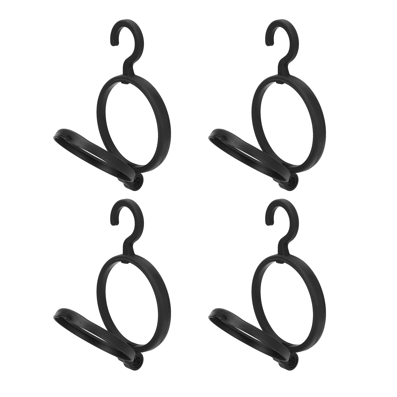 4pcs Portable Black Wig Storage Racks for Wigs, Wig Hangers, Durable Collapsible Wigs Hanging Display Stands, Multiple Collapsible Wig Display Holder Tool for Display, Storage and Styling