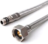 Xcel Home M10 x 1/2 BSP Flexible Tap Connectors 400mm Pair Braided Stainless view 7