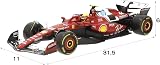 Bburago F1 Ferrari SF-25 2025 Hamilton 1:18 Diecast Model with Helmet view 2