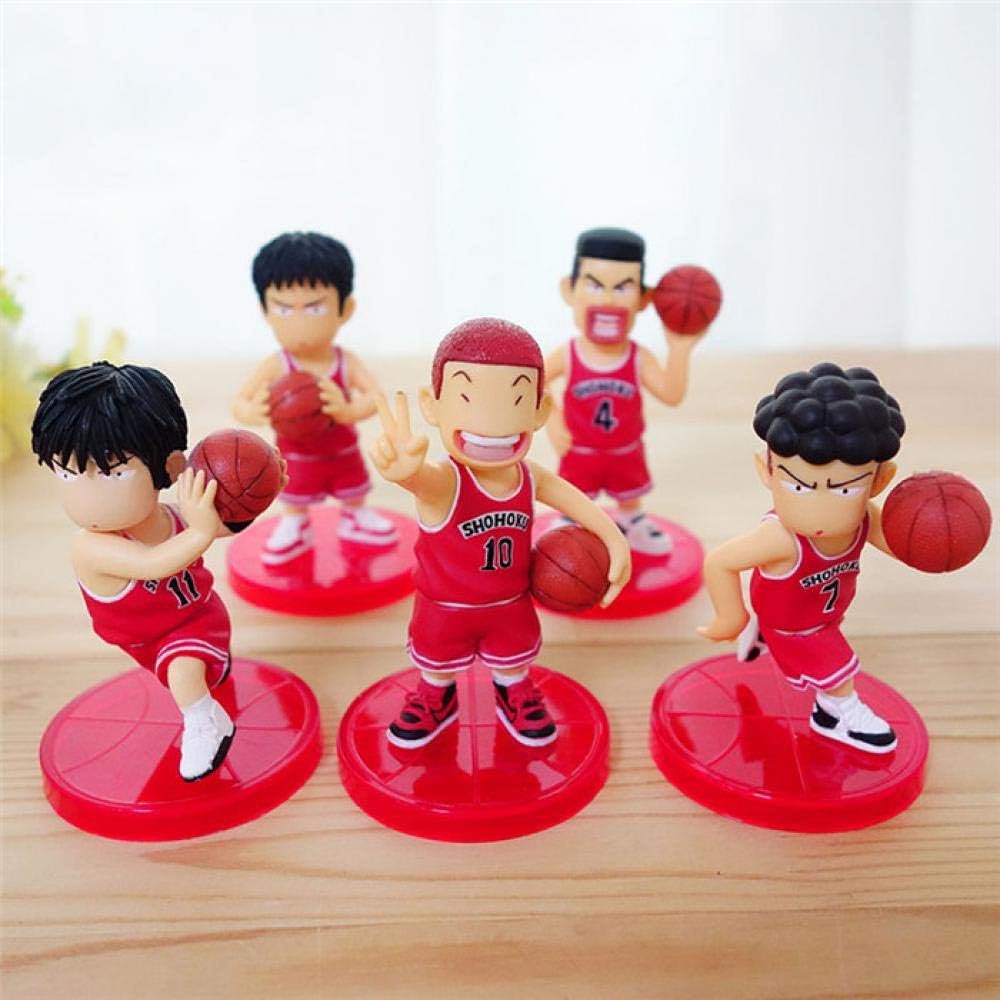 5pcs PVC Slamdunk Shohoku Anzai Hanamichi Sakuragi Takenori Akagi Kaede Action Figure Toys 7cm Slam Dunk Figures Kids Toy 5 Pcs
