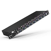 Bolanle PH8000 8-Channel Headphone Amplifier, High-Power Stereo Distribution Amp with Independent Volume Controls, 1U Rackmount for Studio Recording, Live Sound, Broadcasting, and Multi-User Monitorin