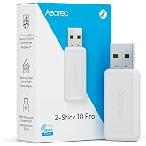 Z-Stick 10 Pro - Zigbee 3.0 &amp; Z-Wave 800 Series USB Adapter - Works with HomeAssistant - Zigbee2MQTT - Z-Wave Controller - Z-Wave Long Range - Up to 1 Mile Wireless Range - cloudfree