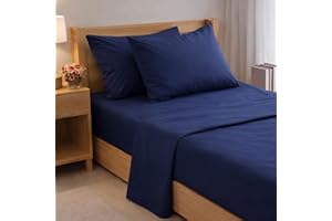 Twin XL 4 Piece Sheet Set, Dorm Bedding for College Rooms,Soft Microfiber Sheets fits 6 to 10 Inches Deep Pocket Mattress,1 F