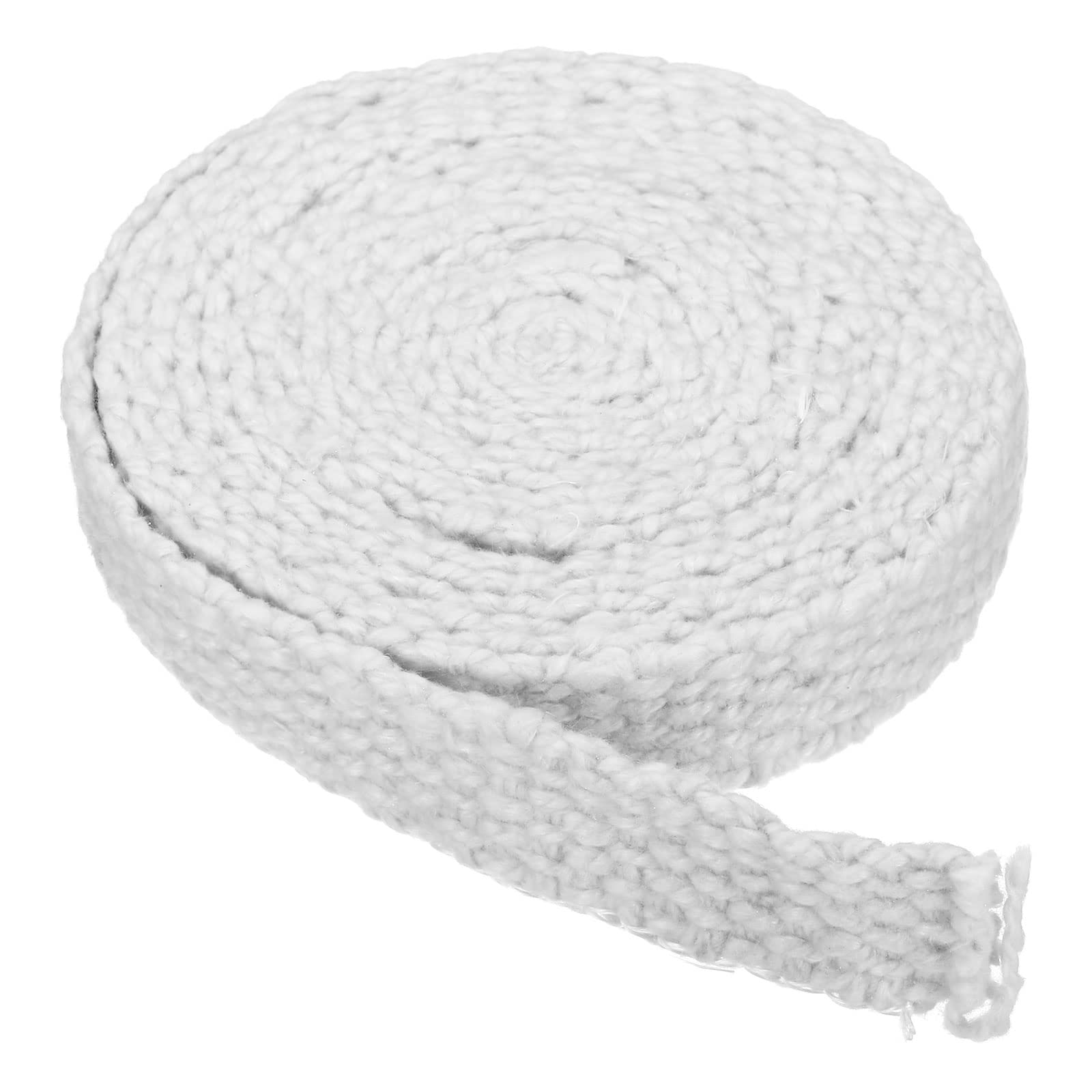 PATIKIL 1"x1/8"x157" Wood Stove Gasket, Ceramic Fiber Flat High-Temperature Resistance Seal Rope for Stoves Fireplace Door, White