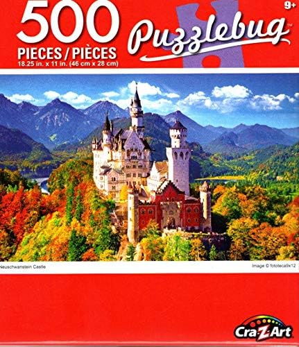 Amazon Com Cra Z Art Neuschwanstein Castle 500 Piece Jigsaw Puzzle Toys Games