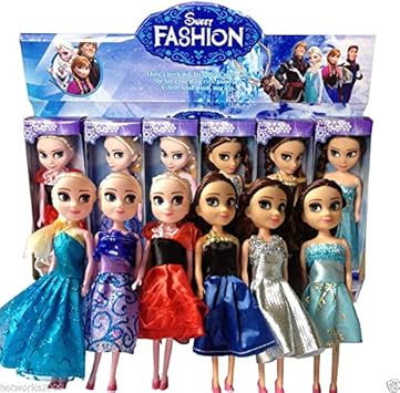 WP Toys Anime Cartoon Movies Frozen Princess Anna and Elsa Doll 16cm Anna and Elsa Cute Mini Dolls Gift (Multicolor Pack of 2 PCS )