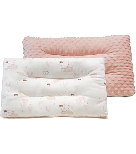 Toddler Pillow 19x11 Inches - 100% Cotton Breathable Kids Pillow For 2-6 Year Olds