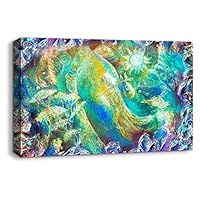 Canvas Wall Art Creative Illustrations Canvas Prints Home Artwork Decoration for Living Room,Bedroom - 12x18 inches