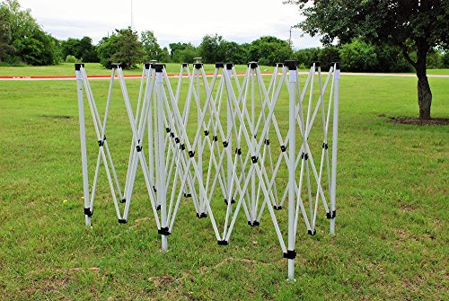 10'x20' Pop up Canopy Wedding Party Tent Instant EZ Canopy Black Red - F Model Commercial Grade Frame By DELTA - Thumbnail 4