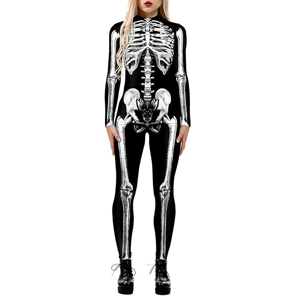 Costume De Squelette Numérique Sexy D'Halloween - Costume D