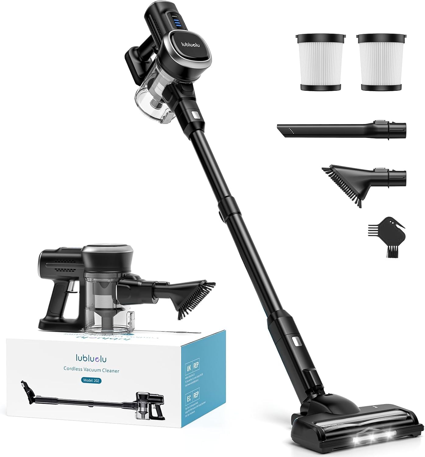 Photo 1 of Lubluelu Cordless Vacuum Cleaner, Max 50 Mins Runtime, Stick Vacuum with Touch Screen,Lightweight Vacuum for Carpet, Home Hardwood Floor and Pet Hair.