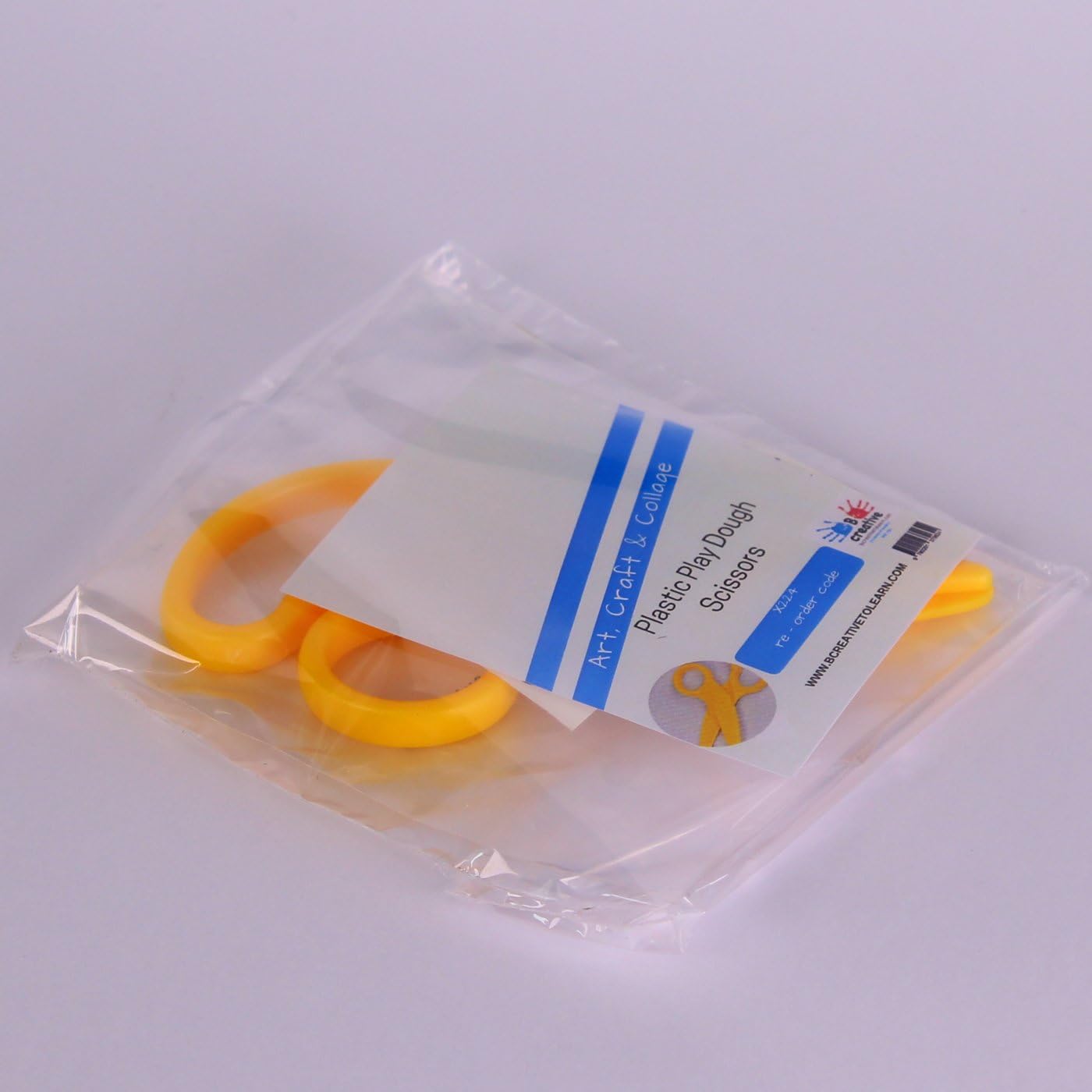 Plastic Yellow Soft Dough Cutter Small Craft Scissors Modelling & Sculpting by BCreative ® - Image 3