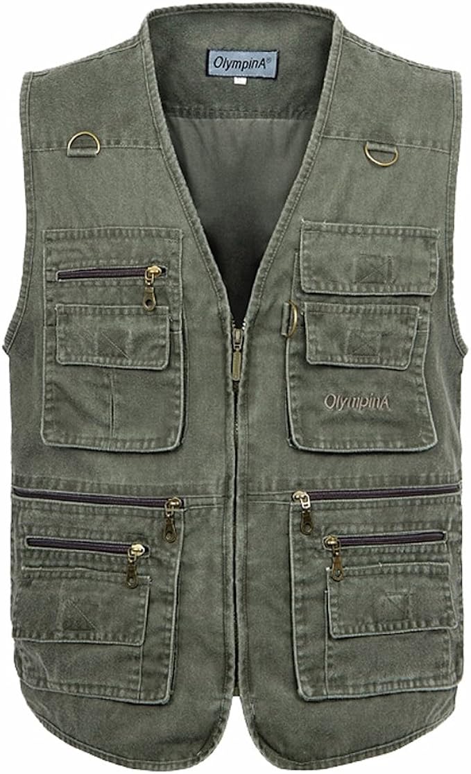 TeamWorld Men's Stone Washed Denim MultiPocketed Fishing Waistcoats