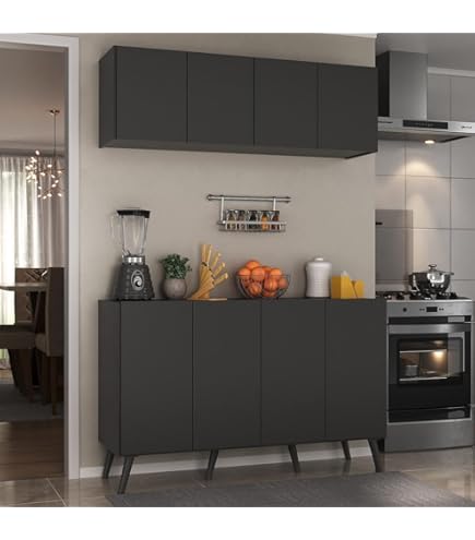 Miiiページ Armário de Cozinha Compacta 2 peças Mp3687.895 Veneza Preto