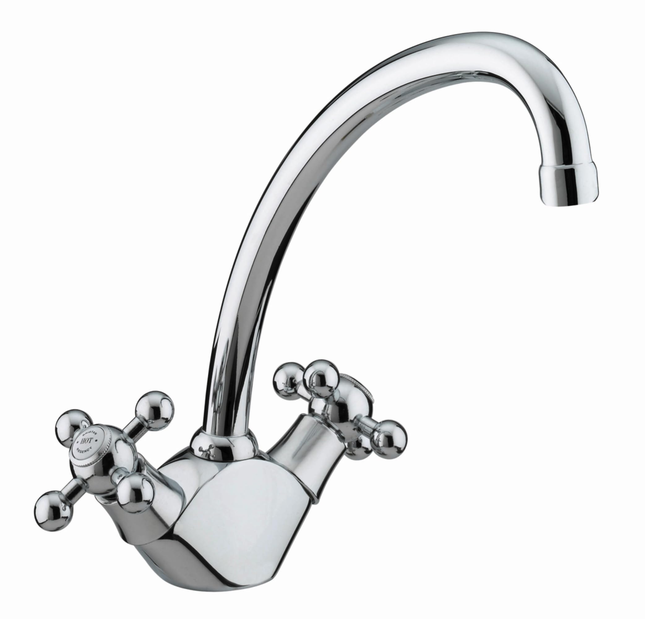 Bristan RG SNK EF C Regency Easyfit Kitchen Sink Mixer Tap with Swivel Spout, Chrome
