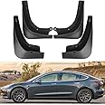 BASENOR Tesla Model 3 Mud Flaps Splash Guards Winter Vehicle Sediment Protection 2016-2023(Set of 4)