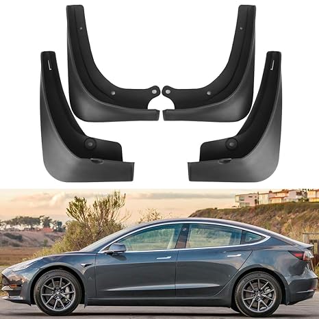 Tesla Model 3 Mud Flaps Splash Guardsset Of Four
