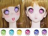 WellieSTR 6 Pair （6 Color) Cute Anime Eyes BJD
