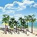 WINOMO 12pcs Plastic Artificial Trees Layout Rainforest Palm Tree Diorama Scenery