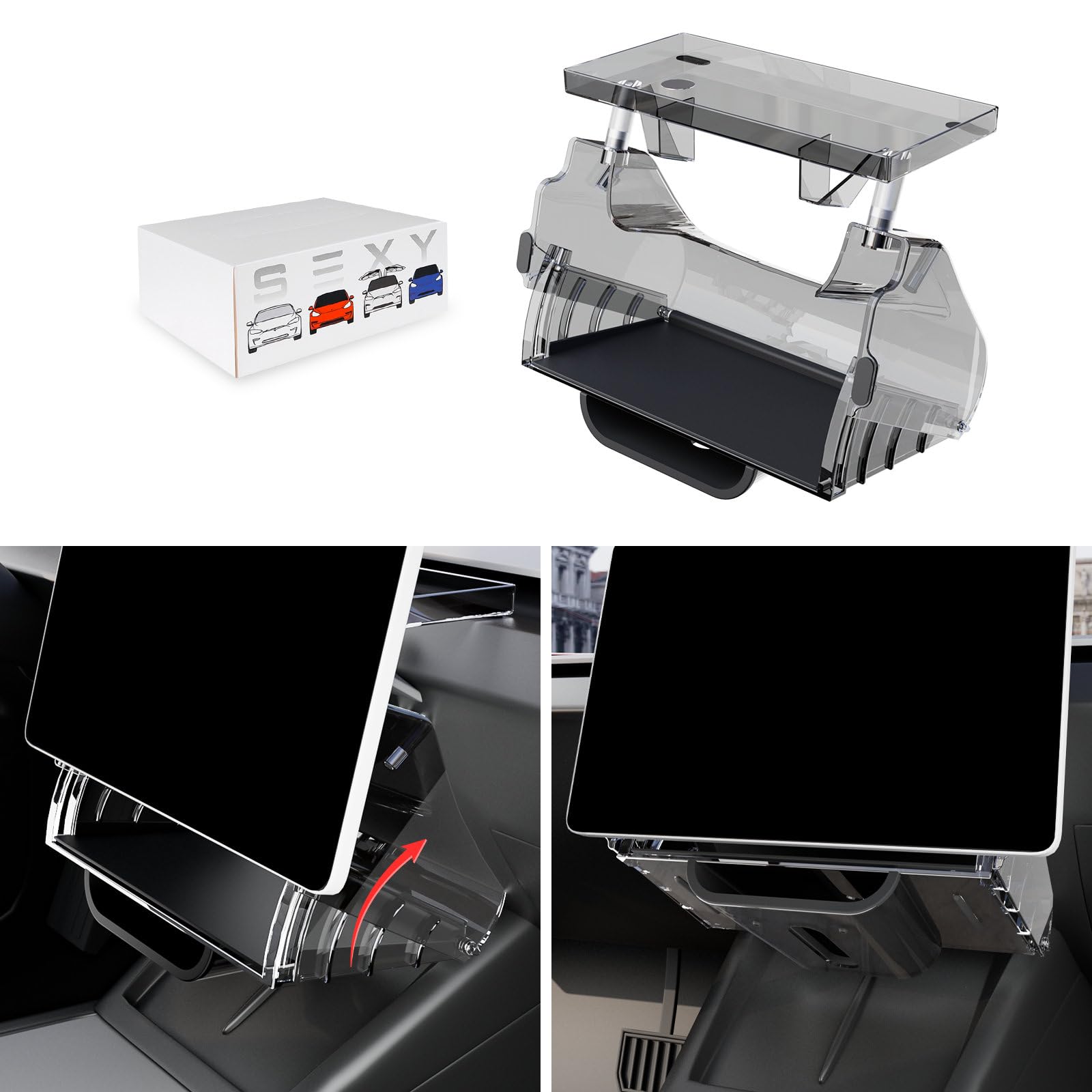 Photo 1 of Barbaren for Tesla Under Screen Storage Model 3 2025 2024, Center Console Organizer Tray Compatible with Tesla Model 3 Highland Accessories 2024-2025