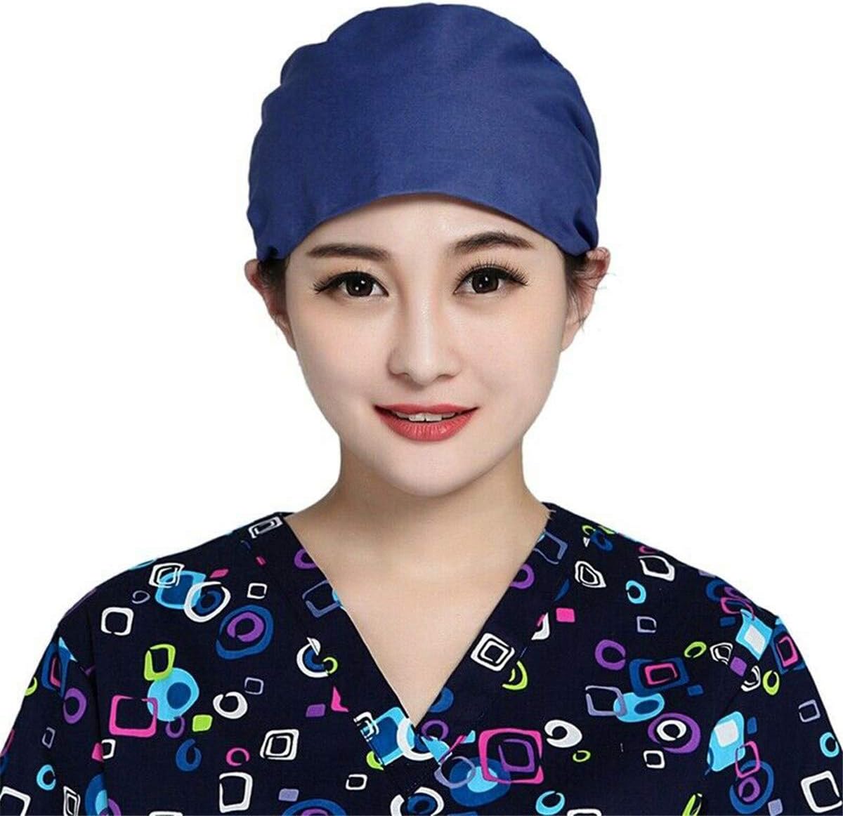Doctor Surgical Scrub Hat Nurse Scrub Cap One Size Multiple Color Long Short Hair for Women Men