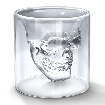 PACKNBUY 250 ml Jumbo Shot Vodka Drinks Glass Skull Shaped
