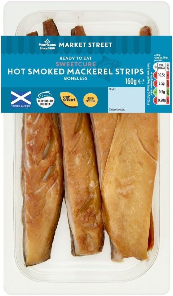 Morrisons Boneless Hot Smoked Sweet Cured Mackerel Strips, 160 g