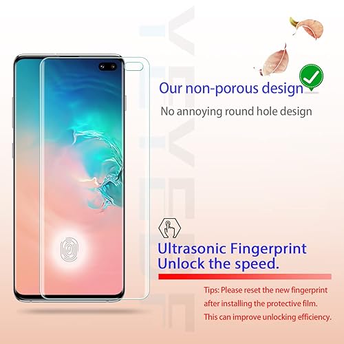 Galaxy S10 Plus HD Screen Protector by YEYEBF, [2 Pack] [Anti