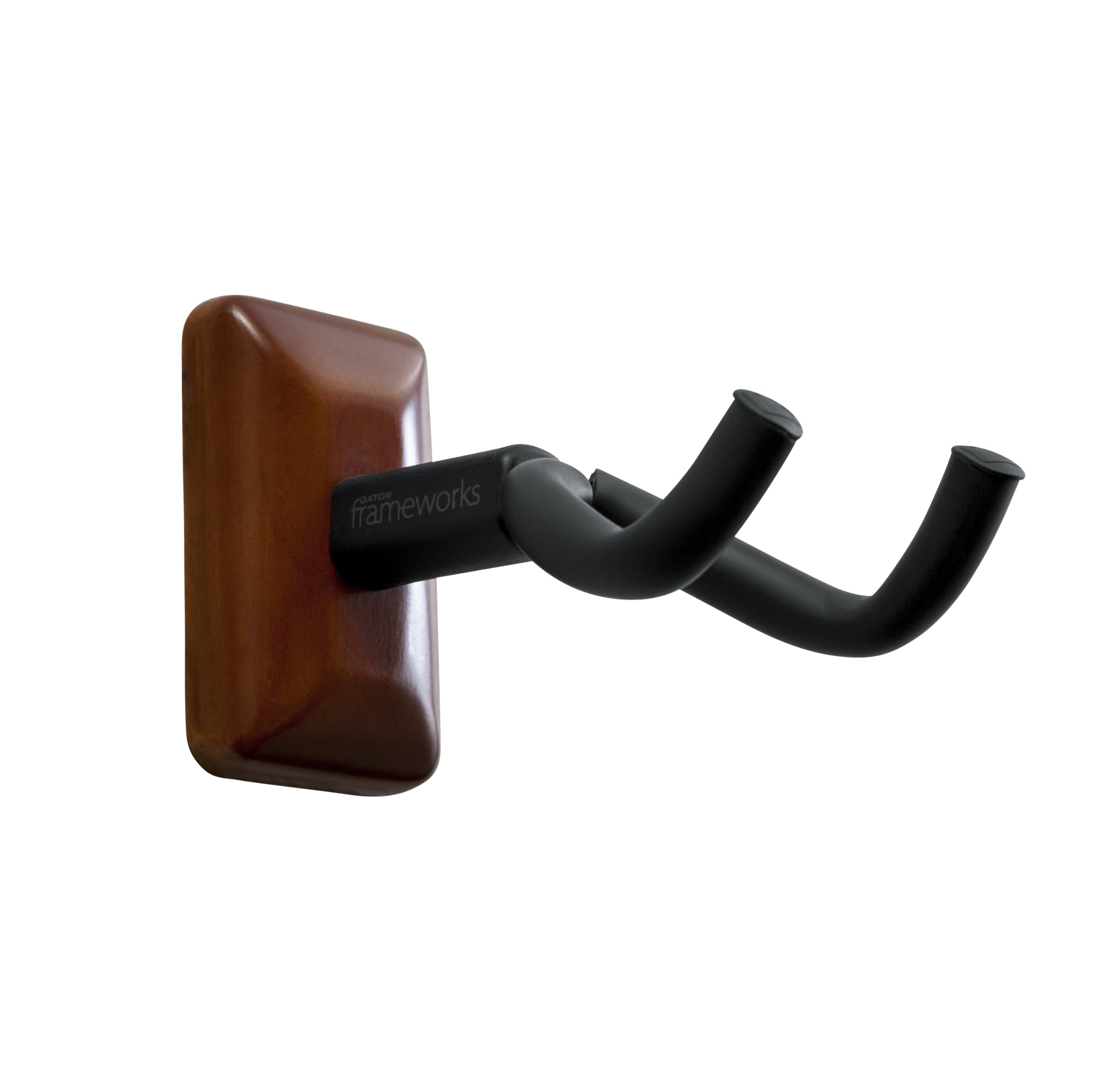 Gator Frameworks Acoustic/Electric Guitar Wall Hanger with Mahogany Mounting Plate (GFW-GTR-HNGRMHG)