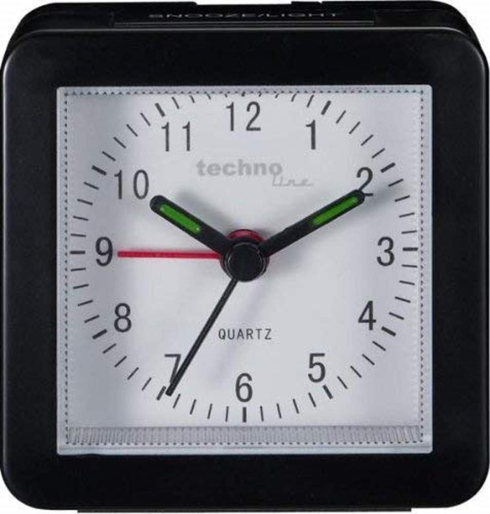 techno line SC Quartz Clock, Plastic, Black