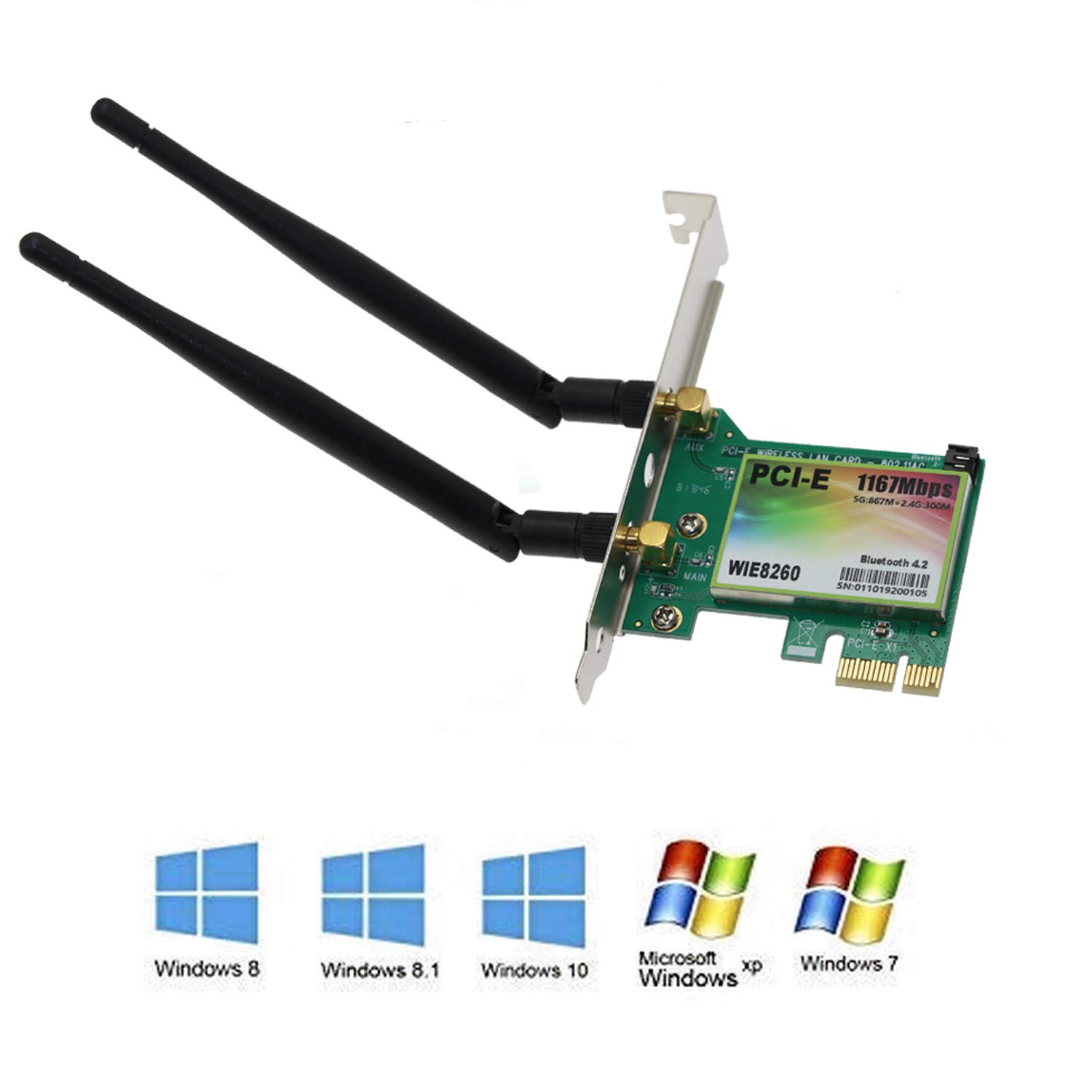 WiFi Card AC 1200Mbps,Wireless Network Card Wireless Network Card with