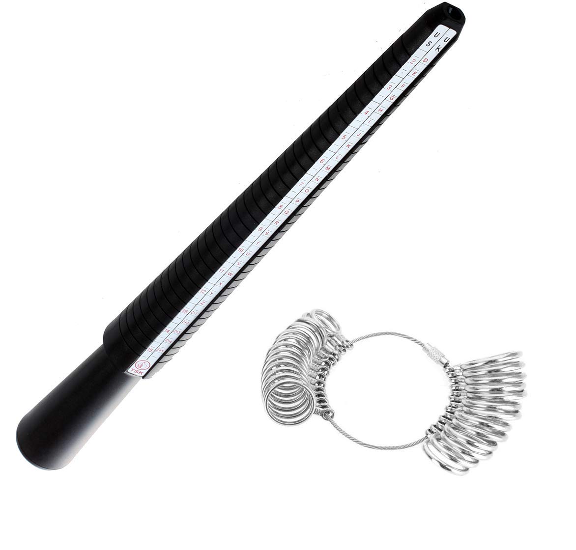 UK British Ring & Metal Finger Sizer Measurer Tool Stick Gauge Size A-Z+5 26Pc