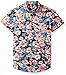 Brooklyn Athletics Mens Short Sleeve Button Down Hawaiian Shirt