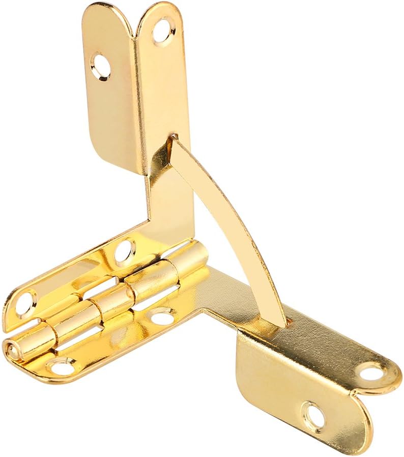 20 Pack 90 Degree Mortise Spring Hinges for Jewelry Cases Wine Boxes Watch Storage with Angle Support Gold Finish Door Closers - Image 4