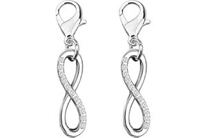 LQRI Infinity Clip on Charm Pendant Zipper Pull, Set of 2