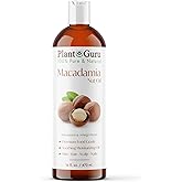 Plant Guru Macadamia Nut Oil 16 fl. oz. Cold Pressed 100% Pure Natural Carrier – Skin, Face, Body, and Hair Moisturizer. Ideal for DIY Creams, Lotions, and Lip Balms