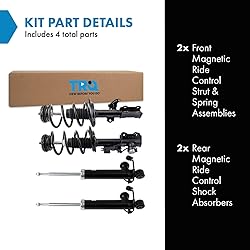 TRQ Front and Rear Complete Strut Assembly & Shock