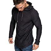 Lexiart Mens Fashion Athletic Hoodies Sport Sweatshirt Solid Color Fleece Pullover