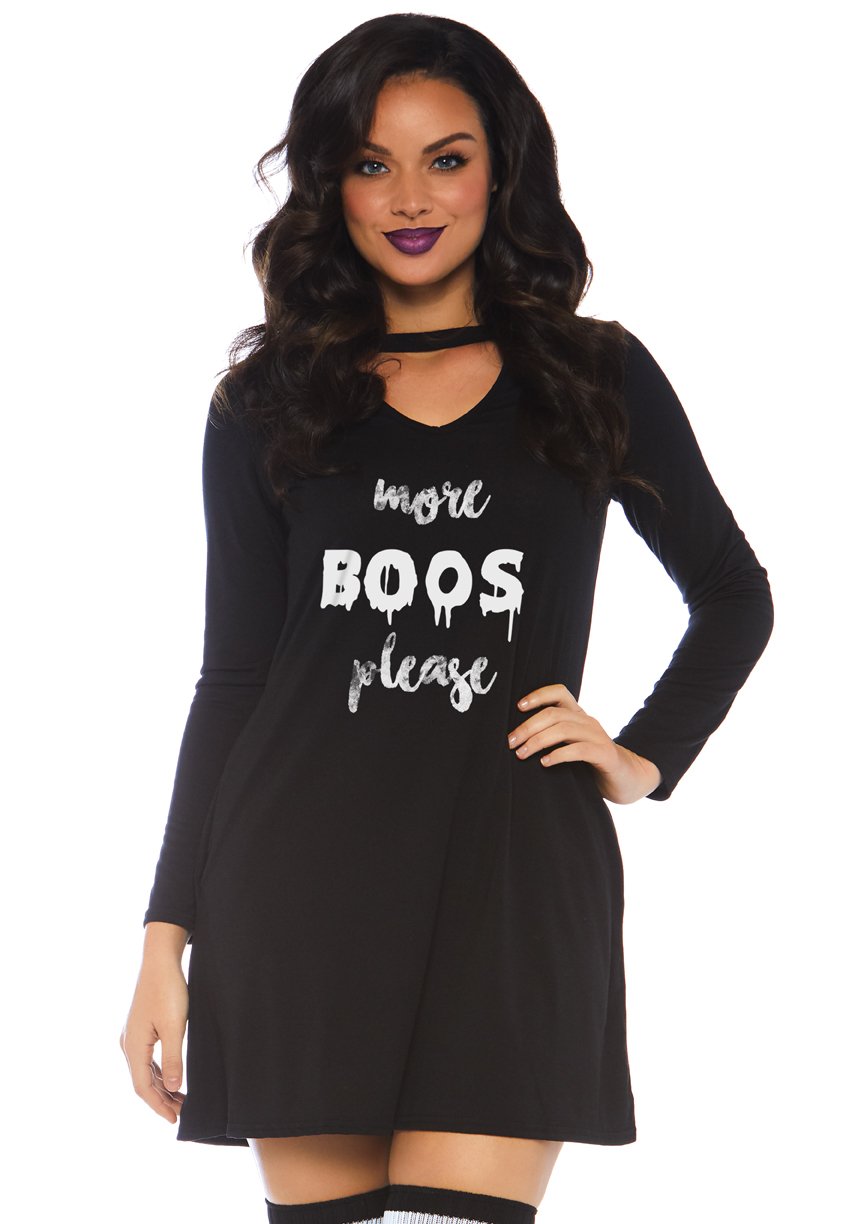 Leg Avenue 86768 - More Boos Jersey Dress, Small (Black)