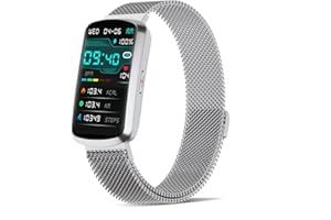 JYUAJOI Health Fitness Tracker, Smart Watch with 24/7 Heart Rate and Blood Pressure Monitor, Activity Tracker with Blood Oxygen, 120 Sport Mode Waterproof Sleep Tracker for Women Men