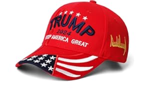 GODVINTAGE Trump 2024 Hat,3D Embroidered Trump Hat Keep America Great Donald Trump Slogan Hat Adjustable Baseball Cap