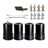 4 Inch Metal Adjustable Bed Base Frame Leg Replacement Heavy Duty Extra Height Leg Compatible with 89% of Frameworks Such as M8 M10 Thread (Set of 4)